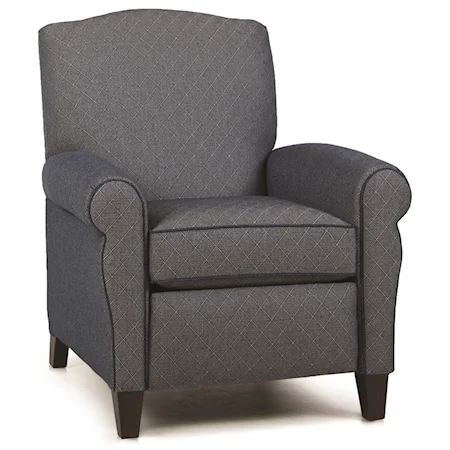 Casual Pressback Reclining Chair with Sock Arms